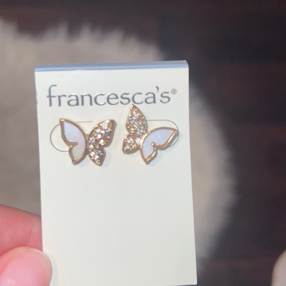 Francesca’s butterfly stud earrings